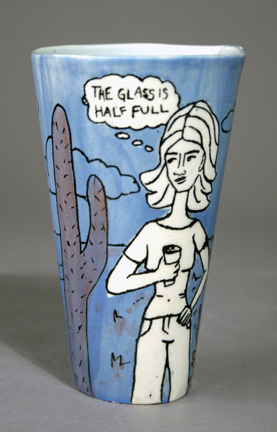 The glass half full, Carol Schwartz glass
